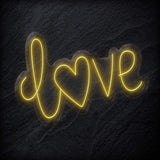 " Love Herz" LED Neon Schriftzug - NEONEVERGLOW
