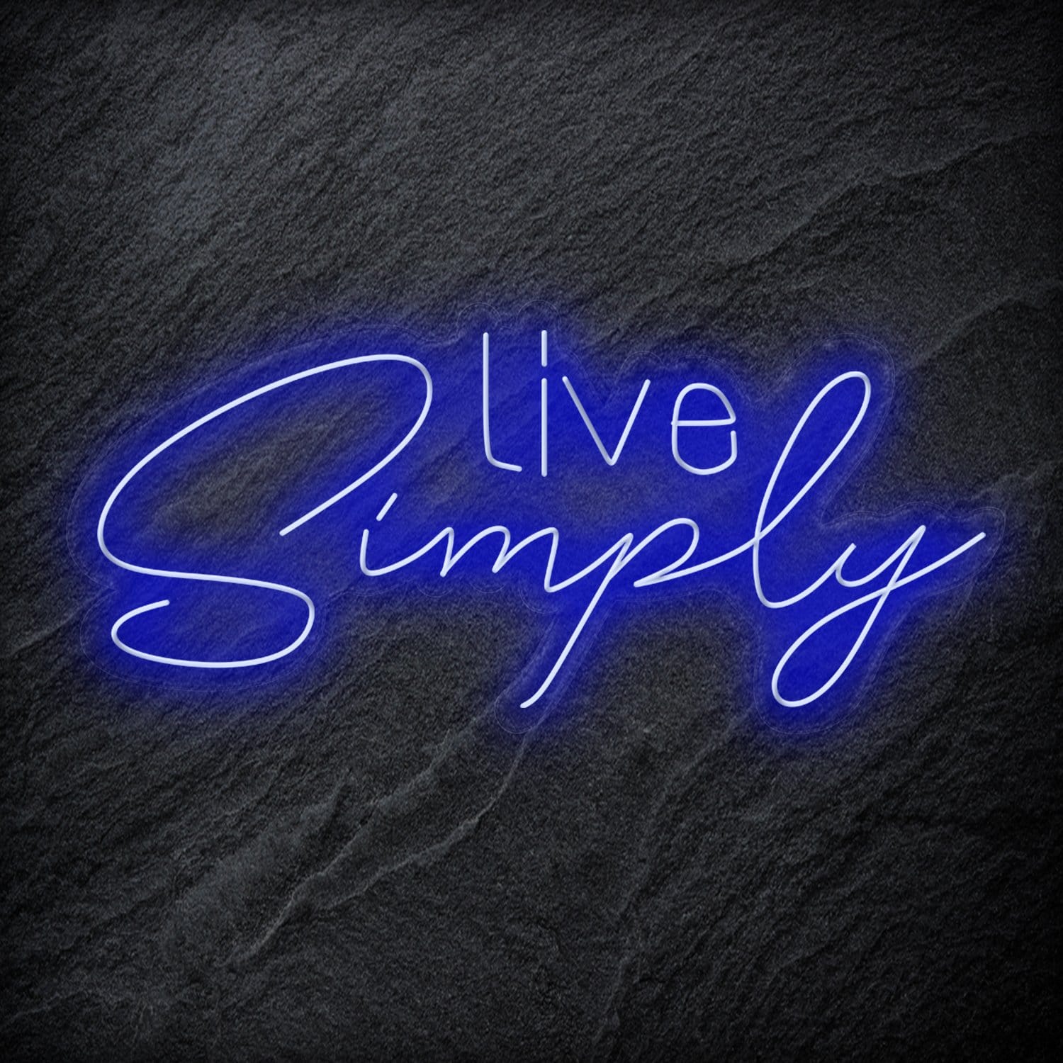 "Live Simply" LED Neon Schriftzug - NEONEVERGLOW
