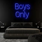 "Boys Only" LED Neon Sign Schriftzug - NEONEVERGLOW