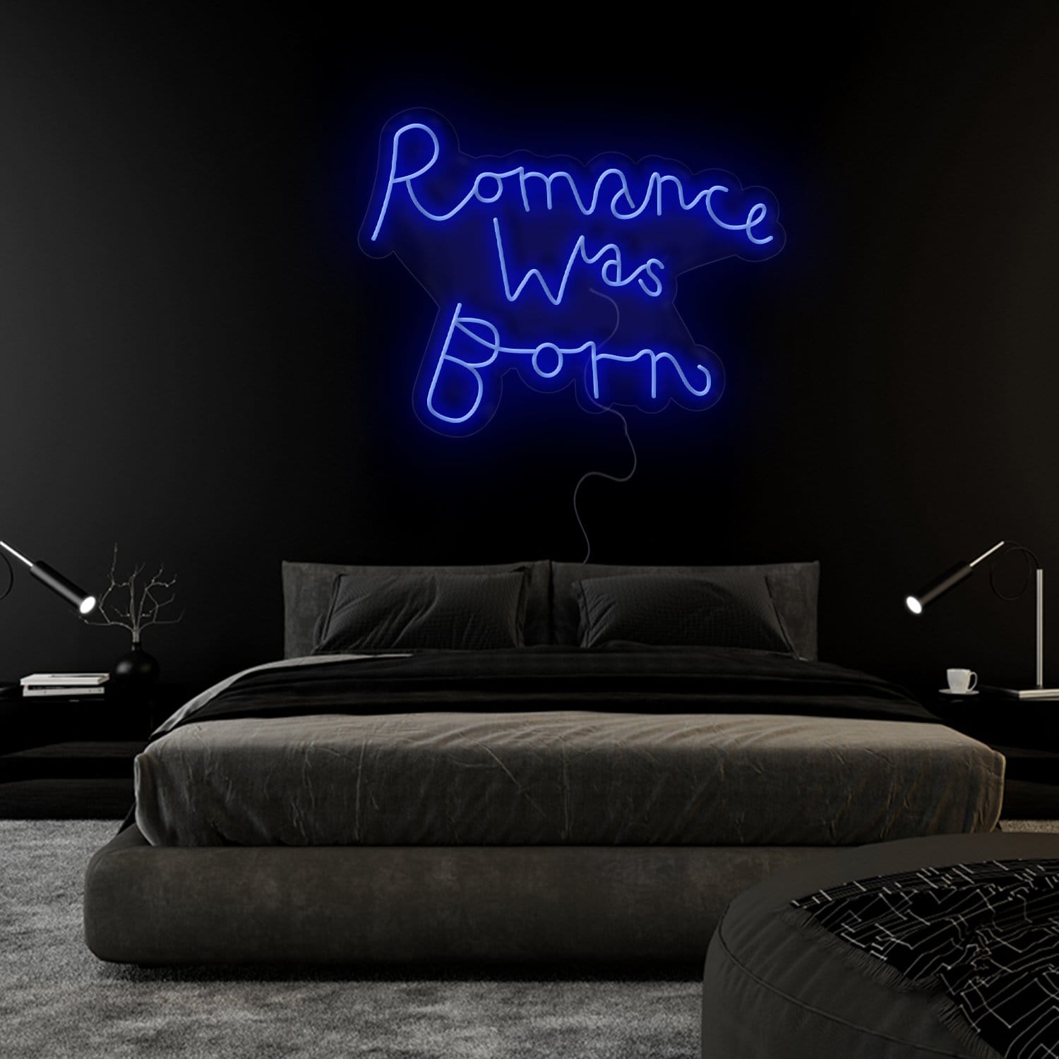 "Romance Was Born" LED Neon Sign Schriftzug - NEONEVERGLOW