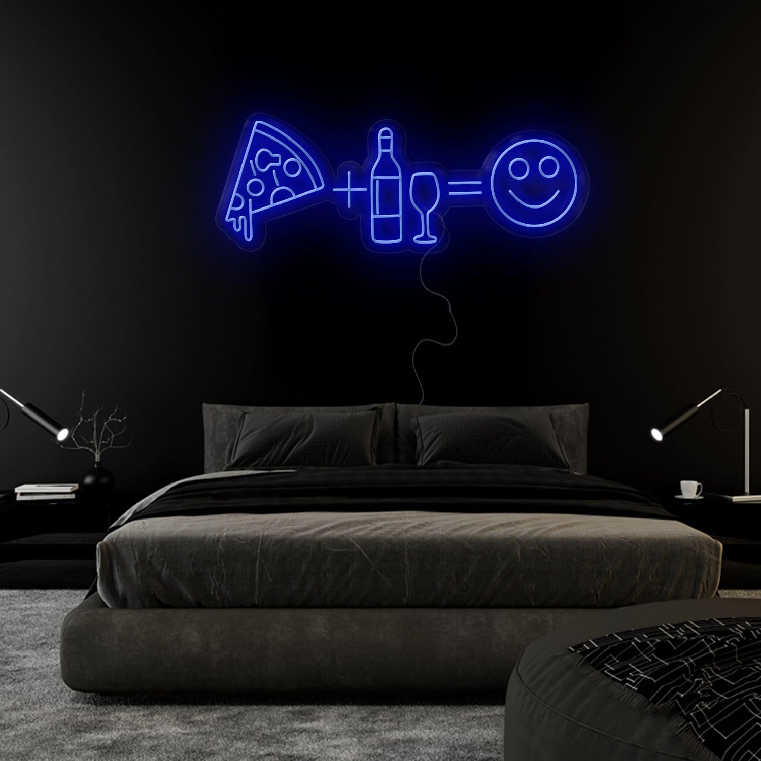 "Pizza Party Smile" LED Neonschild Sign Schriftzug - NEONEVERGLOW