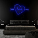 "Herz Heart Love" LED Neonschild Sign Schriftzug - NEONEVERGLOW