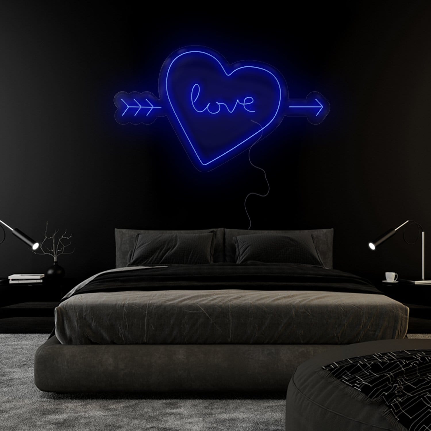 "Herz Heart Love" LED Neonschild Sign Schriftzug - NEONEVERGLOW