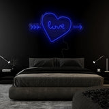"Herz Heart Love" LED Neonschild Sign Schriftzug - NEONEVERGLOW