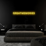 "Great Memories" LED Neon Sign Schriftzug - NEONEVERGLOW