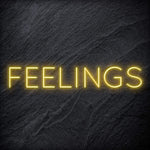 "Feelings"LED  Neon Schriftzug Sign - NEONEVERGLOW