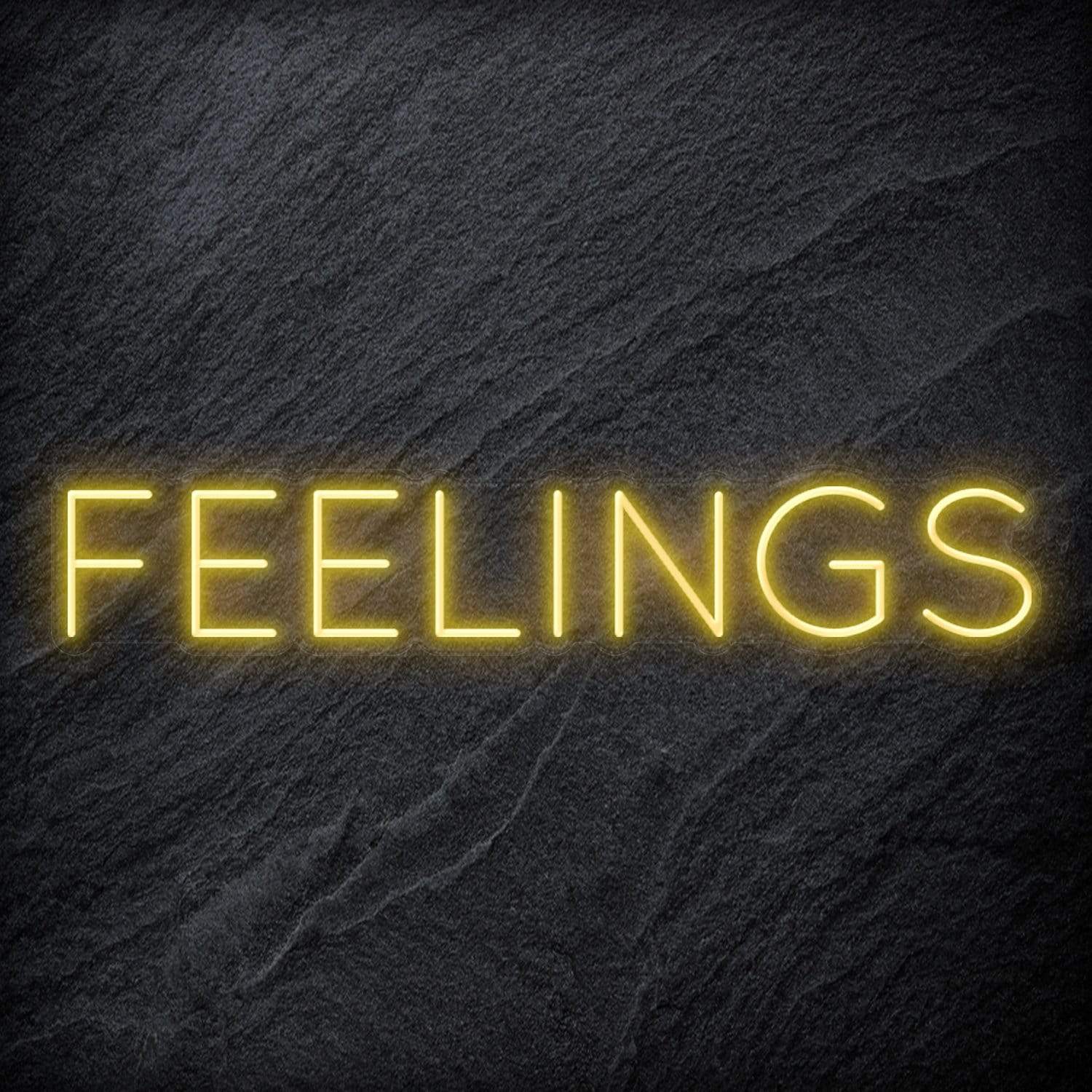 "Feelings"LED  Neon Schriftzug Sign - NEONEVERGLOW