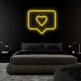"Heart Herz Like" LED Neonschild Sign Schriftzug - NEONEVERGLOW