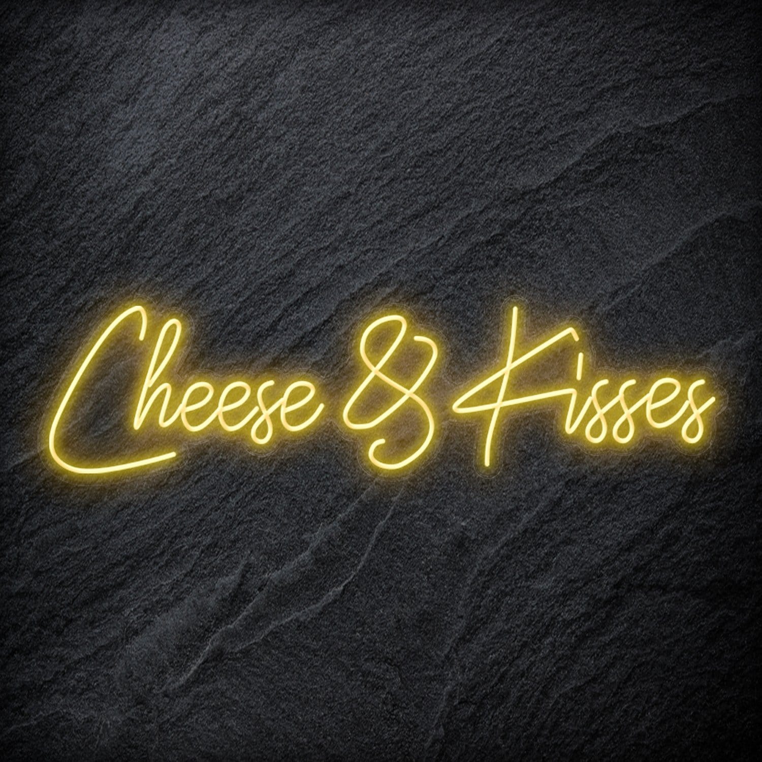 " Cheese & Kisses" LED Neon Schriftzug - NEONEVERGLOW