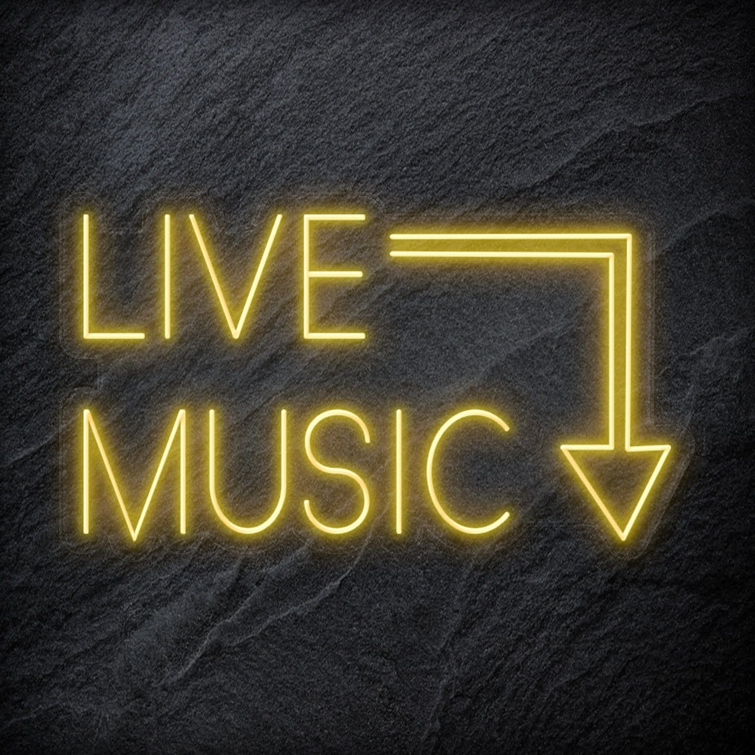 "Live Music" LED Neonschild Sign Schriftzug - NEONEVERGLOW