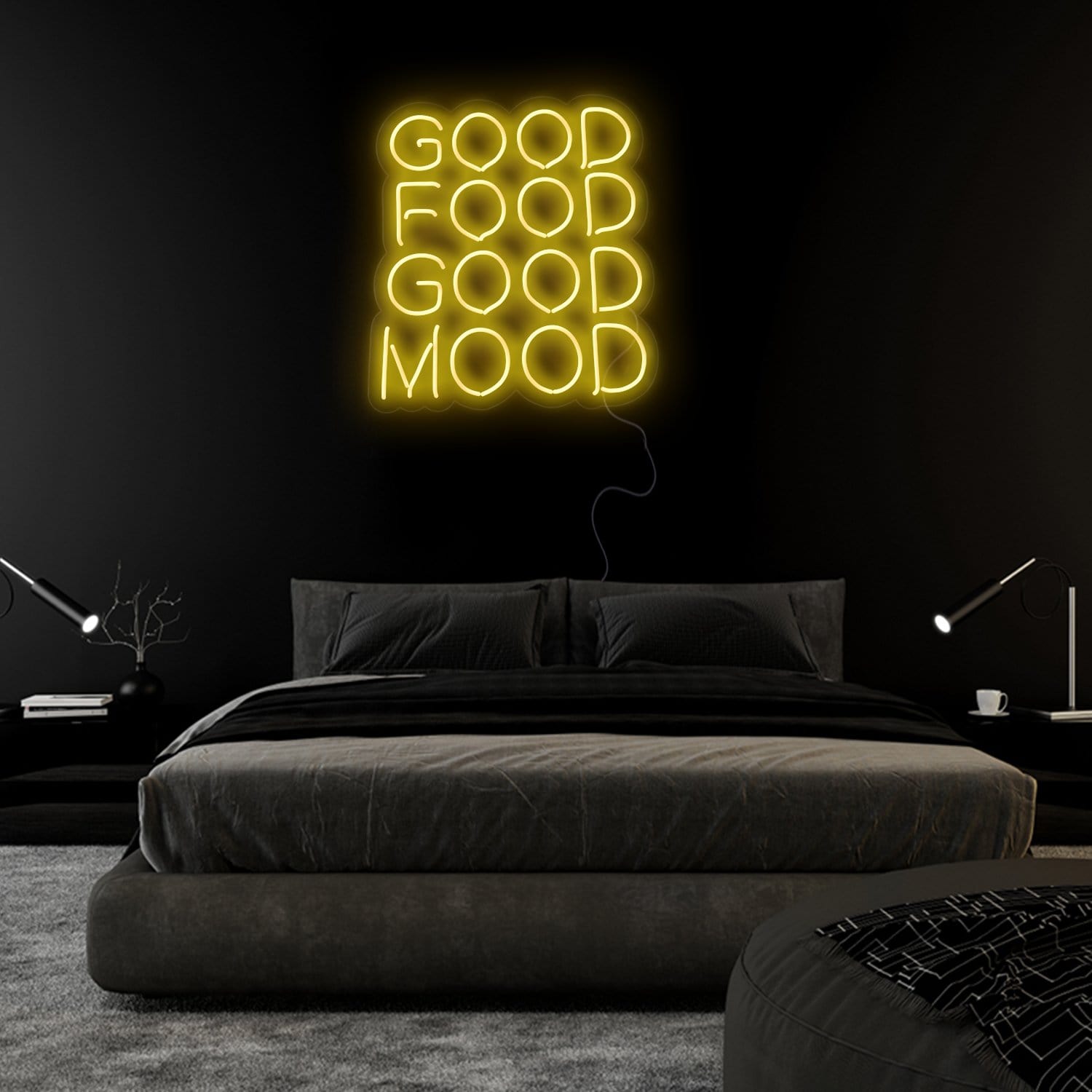 "Good Food Good Mood" LED Neon Sign Schriftzug - NEONEVERGLOW