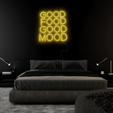"Good Food Good Mood" LED Neon Sign Schriftzug - NEONEVERGLOW