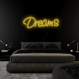 "Dreams" LED Neon Sign Schriftzug - NEONEVERGLOW