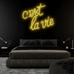 " C´est La Vie" LED Neonschild Sign Schriftzug - NEONEVERGLOW
