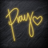 "Pray" LED Neonschild - NEONEVERGLOW