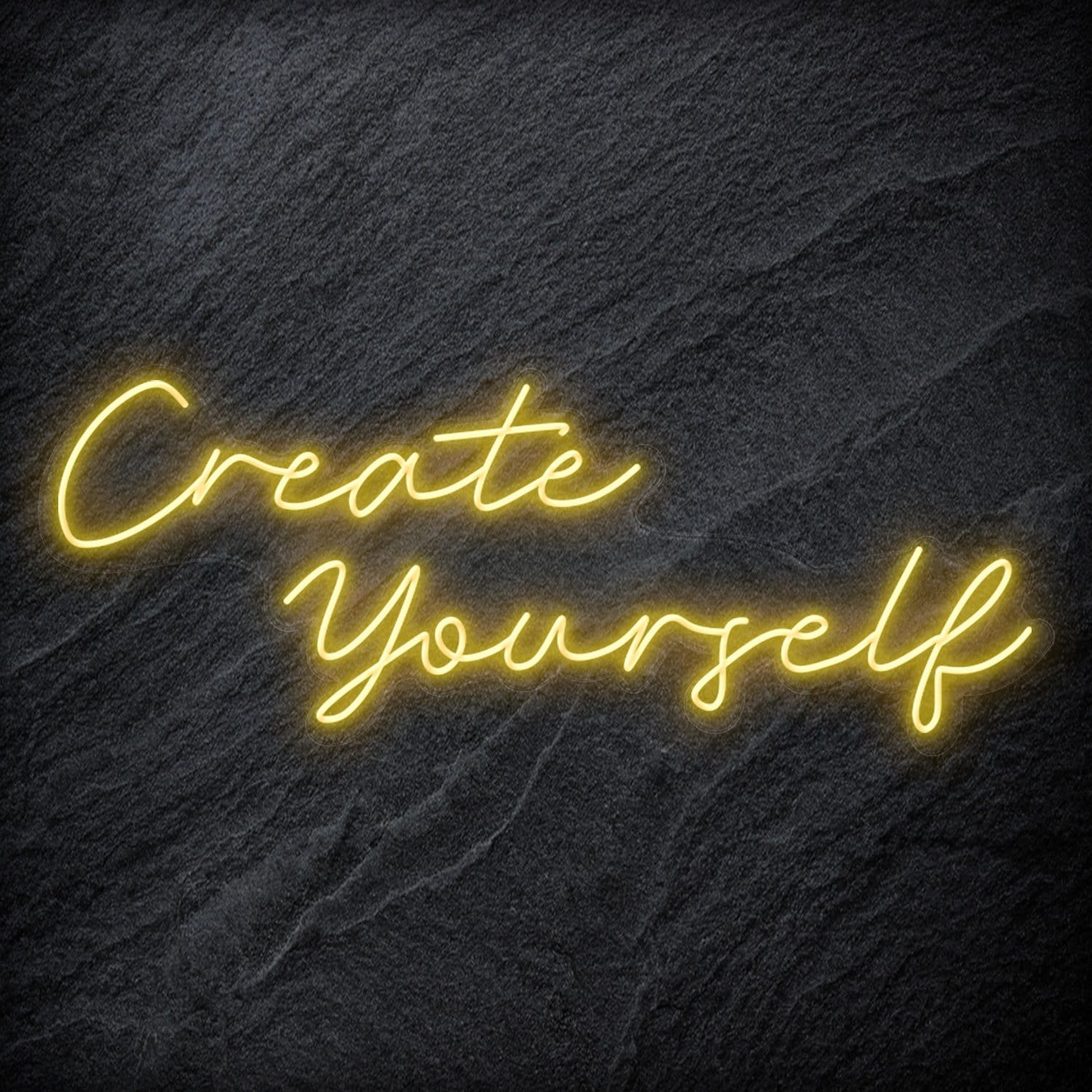 "Create Yourself" LED Neon Schriftzug Sign - NEONEVERGLOW