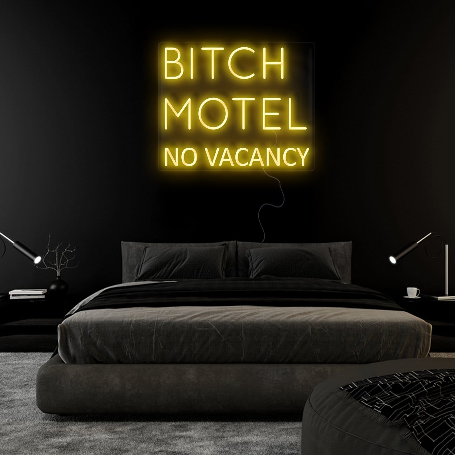 "Bitch Motel No Vacancy" LED Neonschild Sign Schriftzug - NEONEVERGLOW