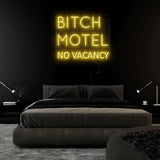 "Bitch Motel No Vacancy" LED Neonschild Sign Schriftzug - NEONEVERGLOW