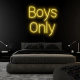 "Boys Only" LED Neon Sign Schriftzug - NEONEVERGLOW