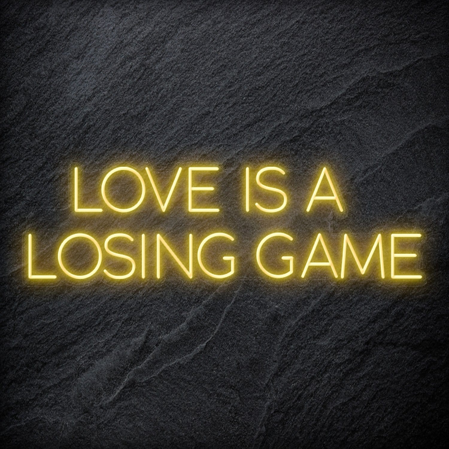 "Love Is A Losing Game" LED Neon Schriftzug Sign - NEONEVERGLOW