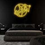 "Weltkugel Reisen" LED Neonschild Sign - NEONEVERGLOW
