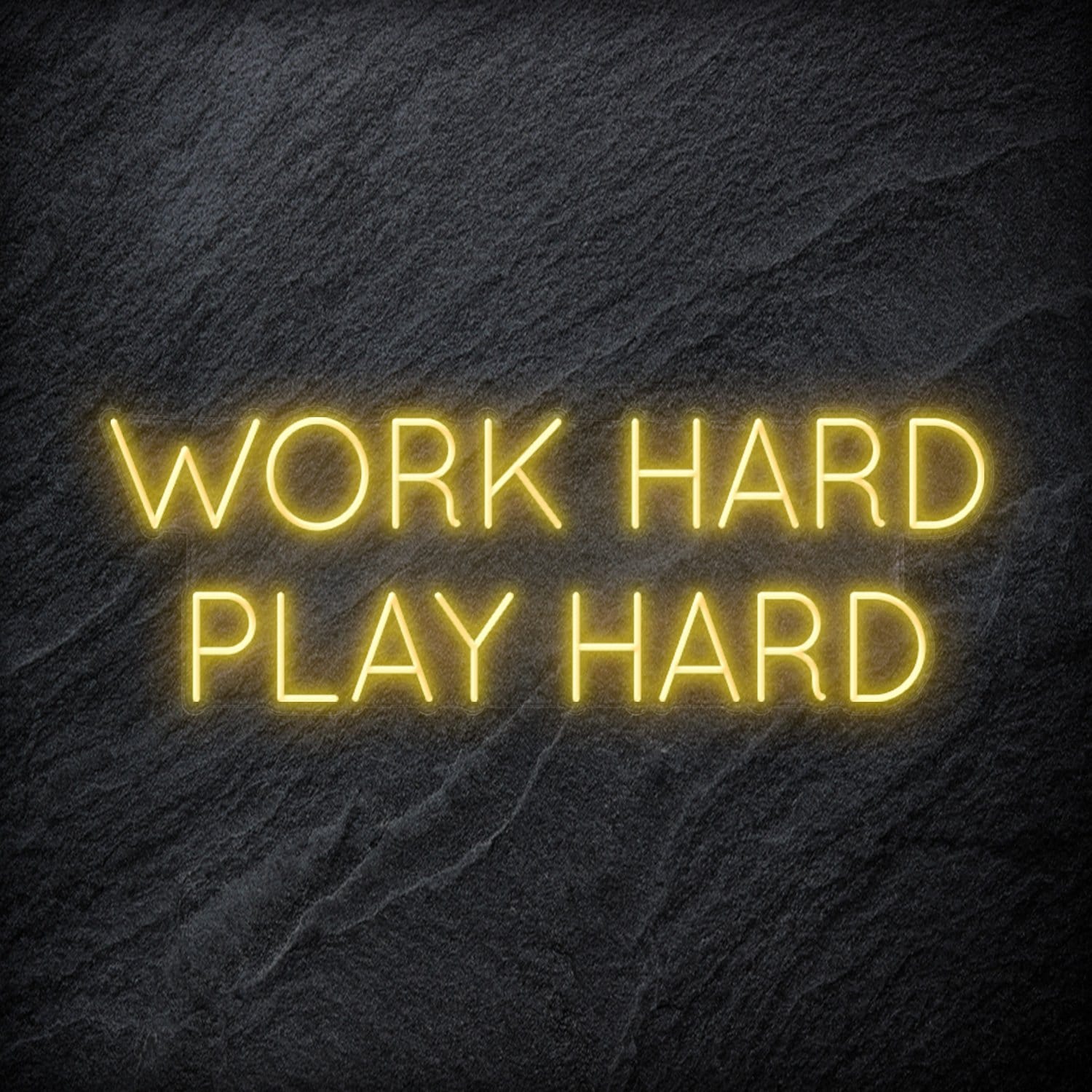 "Work Hard Play Hard" LED Neon Schriftzug Sign - NEONEVERGLOW