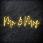 "Mr & Mrs"  LED  Neon Schriftzug Sign - NEONEVERGLOW