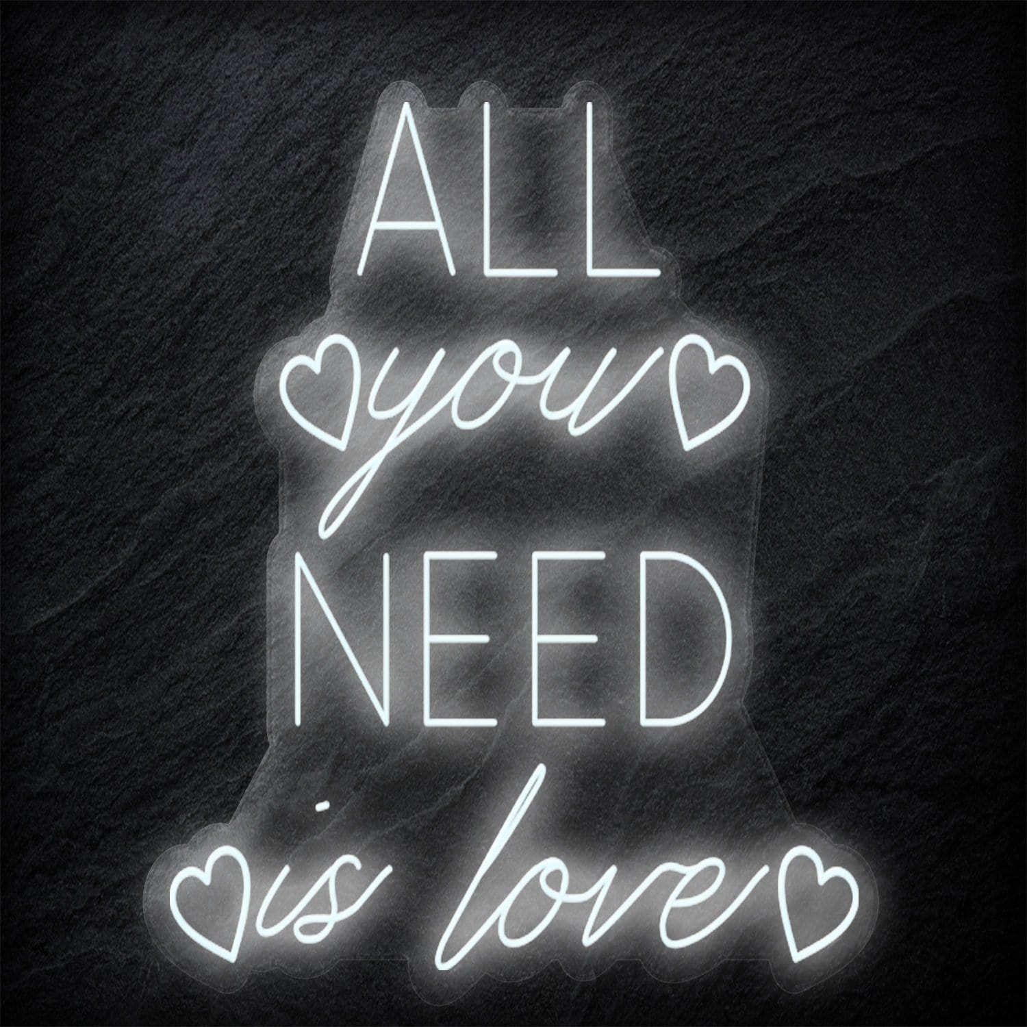 "All You Need Is Love" LED Neonschild - NEONEVERGLOW