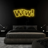 "WOW" LED Neonschild Sign Schriftzug - NEONEVERGLOW