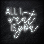 " All I Want Is You" LED Neonschild - NEONEVERGLOW
