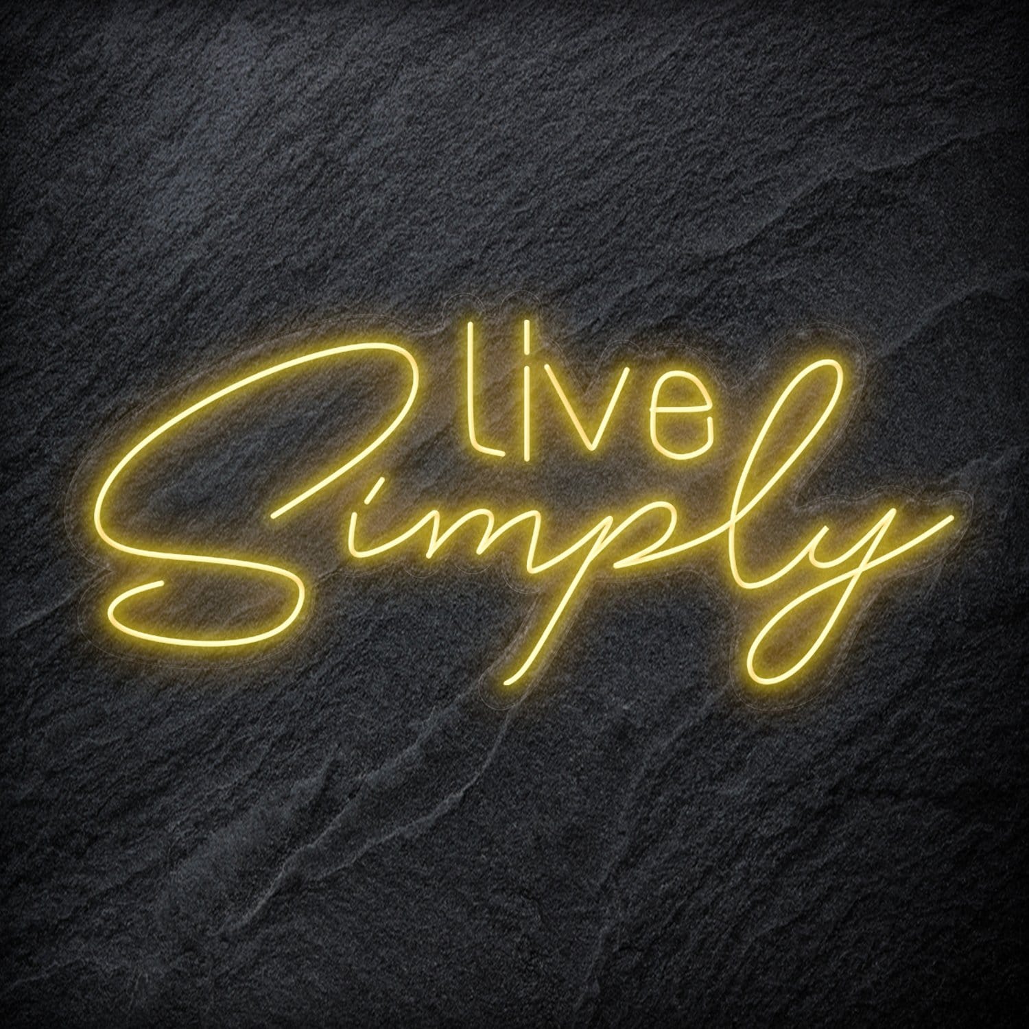 "Live Simply" LED Neon Schriftzug - NEONEVERGLOW