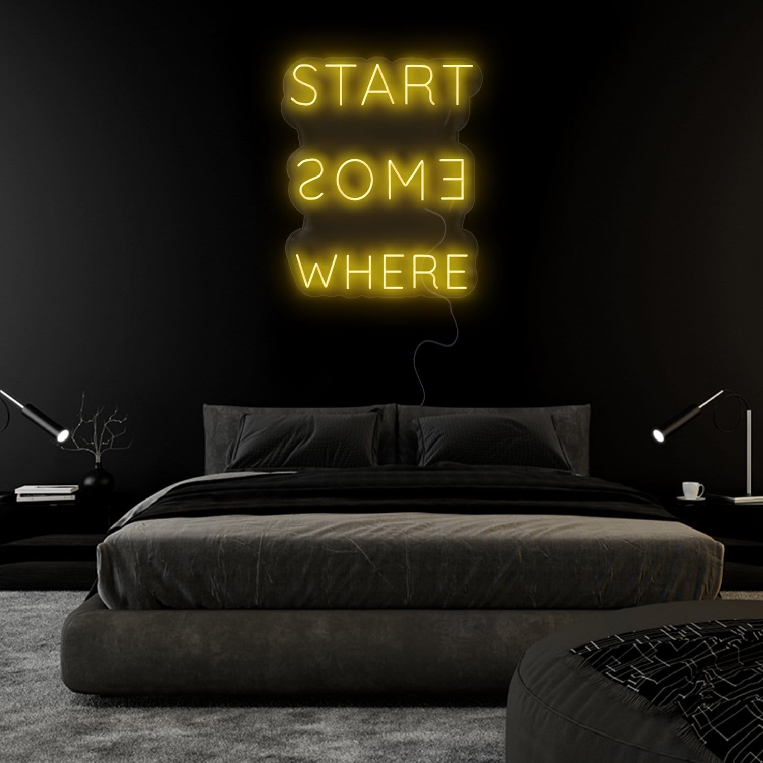 " Start Some Where" LED Neonschild Sign - NEONEVERGLOW