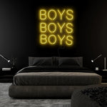 "Boys Boys Boys" LED Neon Sign Schriftzug - NEONEVERGLOW