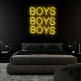 "Boys Boys Boys" LED Neon Sign Schriftzug - NEONEVERGLOW