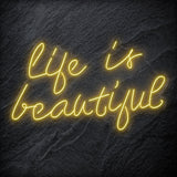 "Life is Beautiful" LED Neon Schriftzug - NEONEVERGLOW
