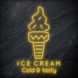 "Ice Cream Cold & tasty" LED  Neonschild - NEONEVERGLOW