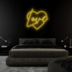 "Heart Love Herz" LED Neonschild Sign Schriftzug - NEONEVERGLOW