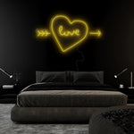"Herz Heart Love" LED Neonschild Sign Schriftzug - NEONEVERGLOW
