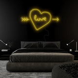 "Herz Heart Love" LED Neonschild Sign Schriftzug - NEONEVERGLOW