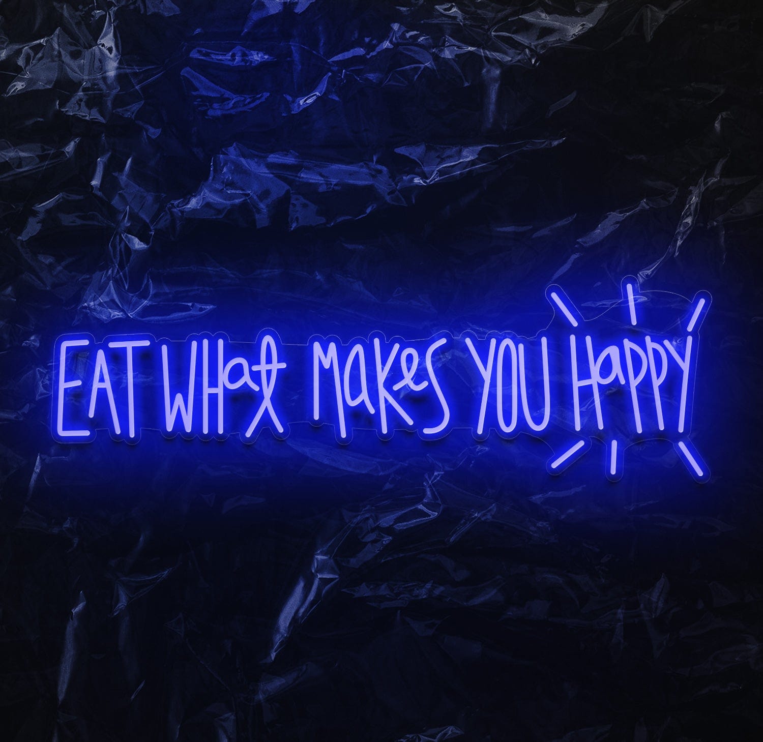 " Eat What Makes You Happy" LED Neon Schriftzug - NEONEVERGLOW