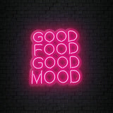 "Good Food Good Mood" LED Neon Sign Schriftzug - NEONEVERGLOW