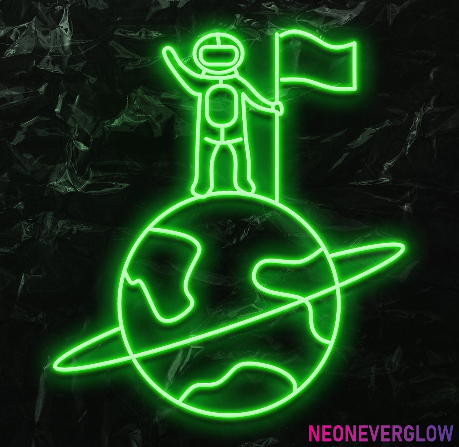 " Welt Ziel" LED Neonschild - NEONEVERGLOW