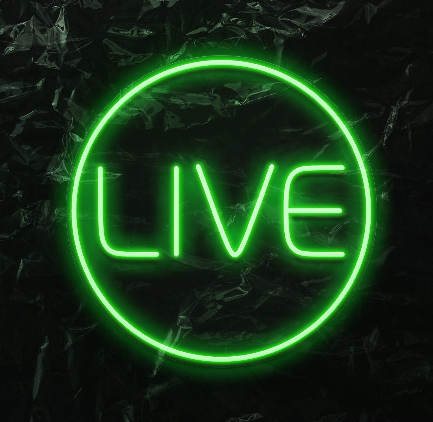 " Live " LED Neonschild - NEONEVERGLOW
