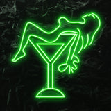 " Sektglas Wine " LED Neonschild - NEONEVERGLOW