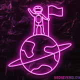 " Welt Ziel" LED Neonschild - NEONEVERGLOW