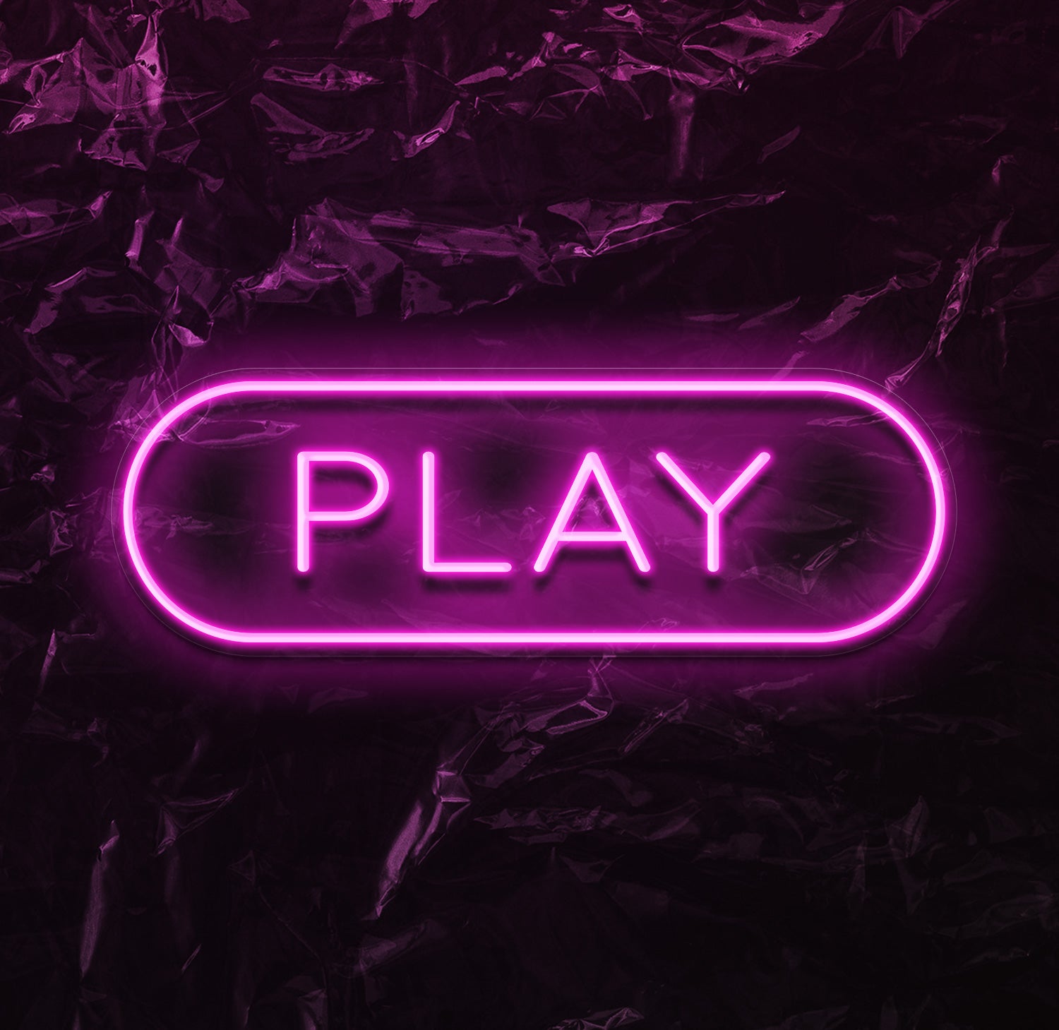 " Play" LED Neonschild - NEONEVERGLOW