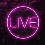 " Live " LED Neonschild - NEONEVERGLOW