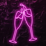 " Sektglas " LED Neonschild - NEONEVERGLOW