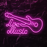 " Live Music" LED Neonschild - NEONEVERGLOW