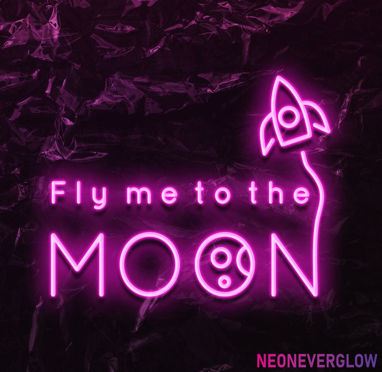 " Fly me to the moon" LED Neonschild - NEONEVERGLOW